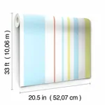 York Wallcoverings Disney & Pixar Toy Story 4 Owens Stripe Blue & Orange Wallpaper | Wallpaper Twins York Wallcoverings Disney & Pixar Toy Story 4 Owens Stripe Blue & Orange Wallpaper - SKU DI0909