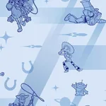 York Wallcoverings Disney & Pixar Toy Story 4 Retro Blue Wallpaper | Wallpaper Twins York Wallcoverings Disney & Pixar Toy Story 4 Retro Blue Wallpaper - SKU DI0925