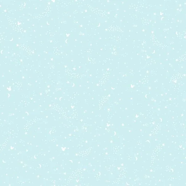 DI0986 | Disney Mickey Mouse Star Teal Wallpaper