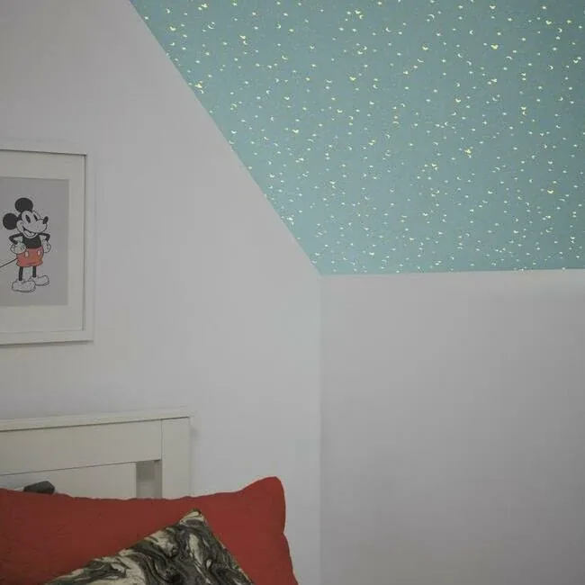 York Wallcoverings Disney Mickey Mouse Star Teal Wallpaper - SKU DI0986
