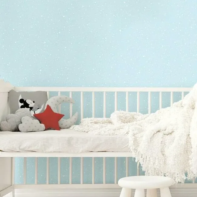 York Wallcoverings Disney Mickey Mouse Star Teal Wallpaper - SKU DI0986