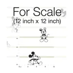 York Wallcoverings Disney Mickey Mouse Stripe Black & White Wallpaper | Wallpaper Twins York Wallcoverings Disney Mickey Mouse Stripe Black & White Wallpaper - SKU DI0932