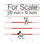 York Wallcoverings Disney Mickey Mouse Stripe Red Wallpaper | Wallpaper Twins York Wallcoverings Disney Mickey Mouse Stripe Red Wallpaper - SKU DI0933