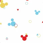 York Wallcoverings Disney Minnie Mouse Dots Blue & Yellow Wallpaper | Wallpaper Twins York Wallcoverings Disney Minnie Mouse Dots Blue & Yellow Wallpaper - SKU DI0930