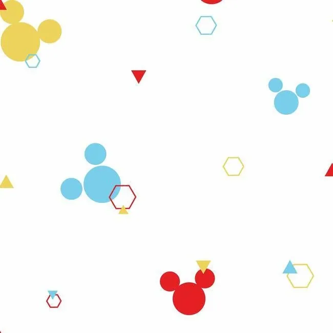 York Wallcoverings Disney Minnie Mouse Dots Blue & Yellow Wallpaper - SKU DI0930