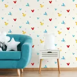 York Wallcoverings Disney Minnie Mouse Dots Blue & Yellow Wallpaper | Wallpaper Twins York Wallcoverings Disney Minnie Mouse Dots Blue & Yellow Wallpaper - SKU DI0930