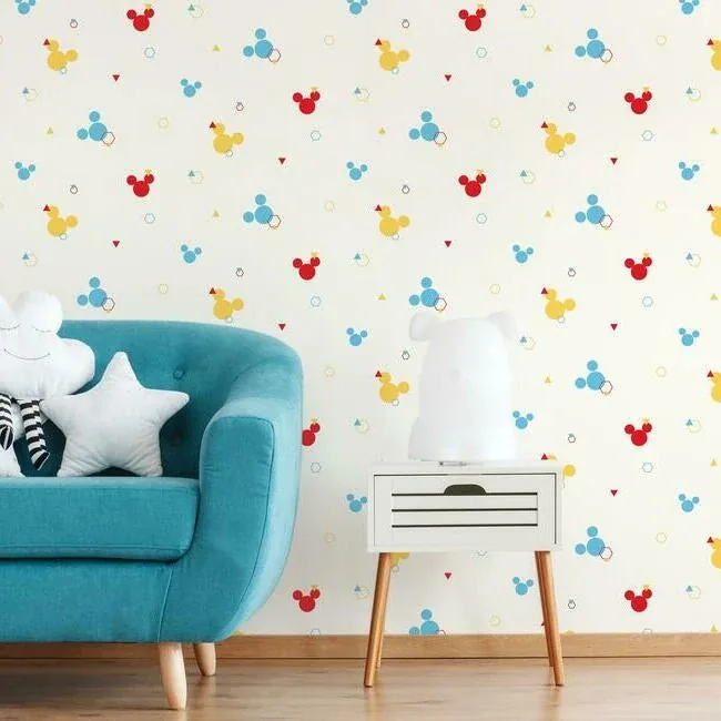 York Wallcoverings Disney Minnie Mouse Dots Green & Yellow Wallpaper | Wallpaper Twins York Wallcoverings Disney Minnie Mouse Dots Green & Yellow Wallpaper - SKU DI0928