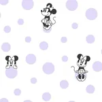 York Wallcoverings Disney Minnie Mouse Dots Purple Wallpaper | Wallpaper Twins York Wallcoverings Disney Minnie Mouse Dots Purple Wallpaper - SKU DI1028
