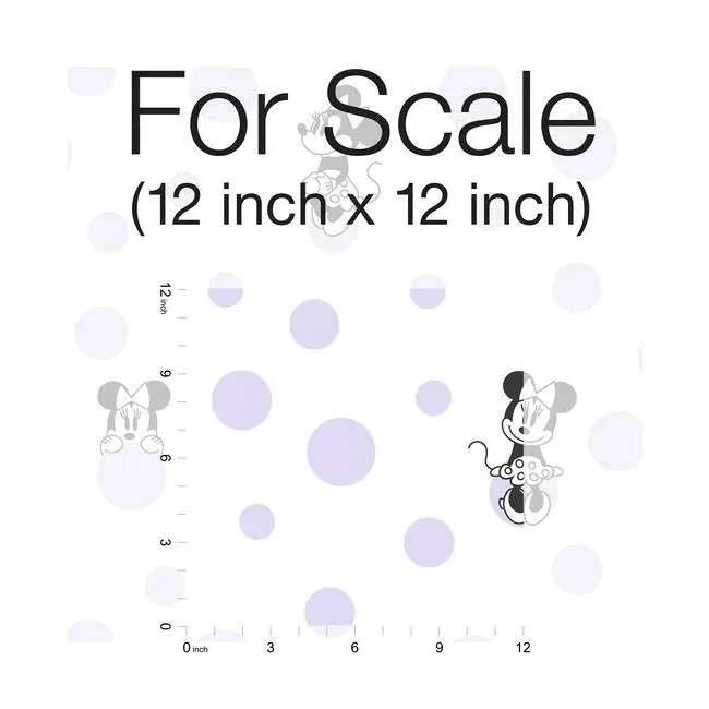 York Wallcoverings Disney Minnie Mouse Dots Purple Wallpaper | Wallpaper Twins York Wallcoverings Disney Minnie Mouse Dots Purple Wallpaper - SKU DI1028