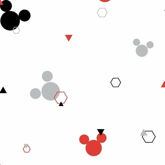 DI0927 | Disney Minnie Mouse Dots Red & Black Wallpaper