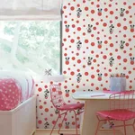 York Wallcoverings Disney Minnie Mouse Dots Red Wallpaper - SKU DI1029