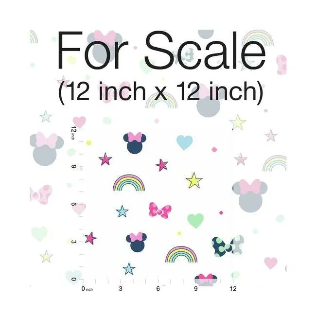 York Wallcoverings Disney Minnie Mouse Rainbow Pink Wallpaper | Wallpaper Twins York Wallcoverings Disney Minnie Mouse Rainbow Pink Wallpaper - SKU DI0991