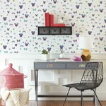 York Wallcoverings Disney Minnie Mouse Rainbow Purple Wallpaper - SKU DI0990