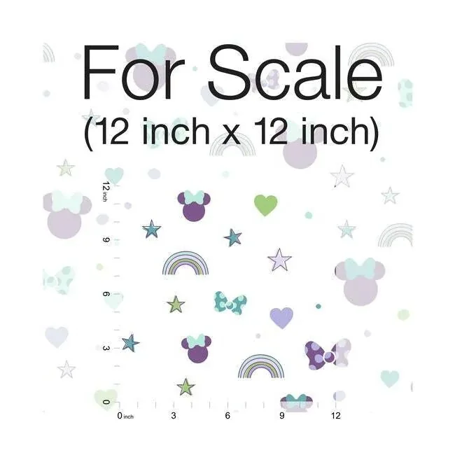 York Wallcoverings Disney Minnie Mouse Rainbow Purple Wallpaper - SKU DI0990