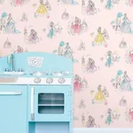 York Wallcoverings Disney Princess Pretty Elegant Pink Wallpaper | Wallpaper Twins York Wallcoverings Disney Princess Pretty Elegant Pink Wallpaper - SKU DI0969