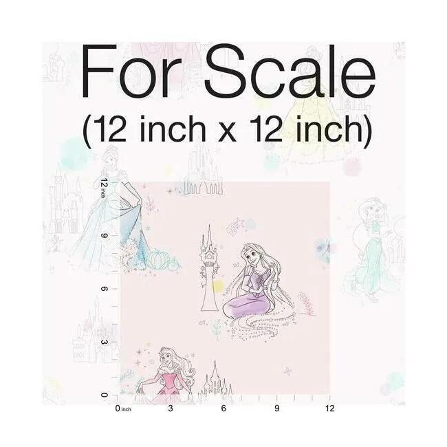 York Wallcoverings Disney Princess Pretty Elegant Pink Wallpaper | Wallpaper Twins York Wallcoverings Disney Princess Pretty Elegant Pink Wallpaper - SKU DI0969