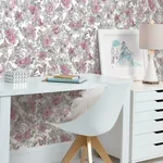 York Wallcoverings Disney Princess Royal Floral Magenta Wallpaper | Wallpaper Twins York Wallcoverings Disney Princess Royal Floral Magenta Wallpaper - SKU DI0965