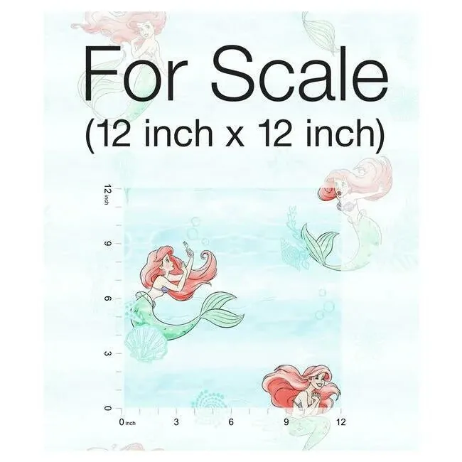 York Wallcoverings Disney The Little Mermaid Swim Teal Wallpaper - SKU DI0954