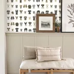York Wallcoverings Dog Days Grey Peel & Stick Wallpaper - SKU PSW1462RL