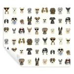 York Wallcoverings Dog Days Multi White Peel & Stick Wallpaper - SKU PSW1461RL