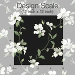 York Wallcoverings Dogwood Black Wallpaper - SKU BL1764