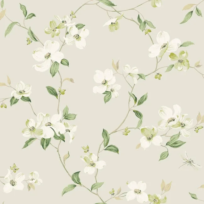 BL1762 | Dogwood Light Grey Wallpaper