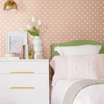 York Wallcoverings Dots on Dots White & Pink Wallpaper - SKU MH1574