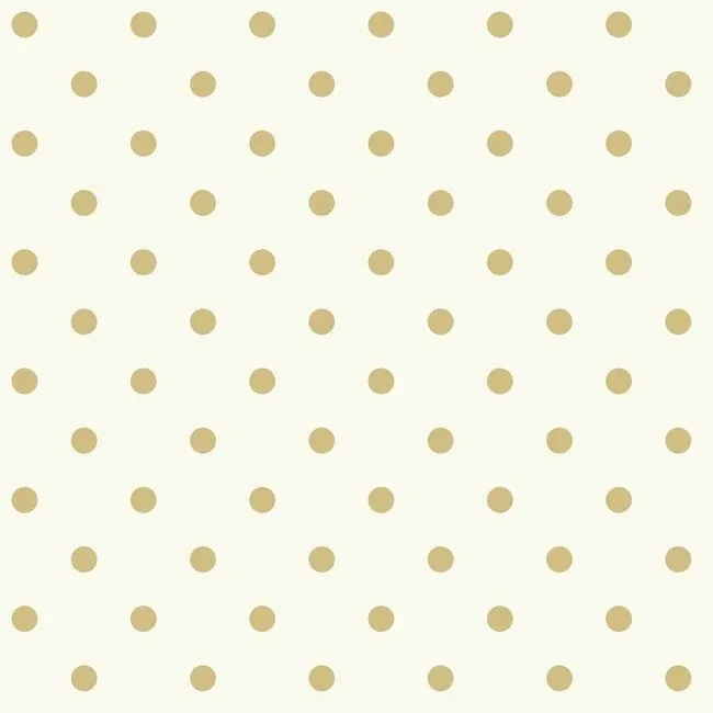 York Wallcoverings Dots on Dots White & Yellow Wallpaper - SKU MH1578