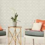 York Wallcoverings Double Diamonds Off White Peel & Stick Wallpaper - SKU PSW1072RL