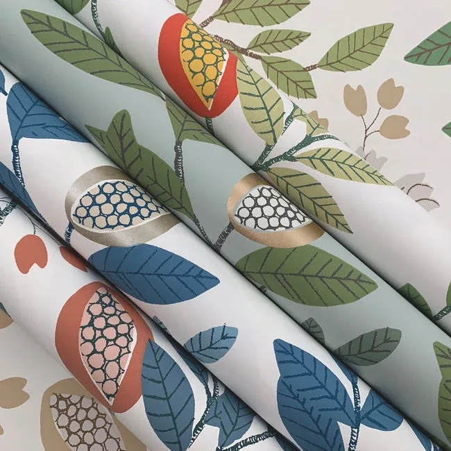 York Wallcoverings Eden Retreat Beige & Green Wallpaper - SKU MN1844