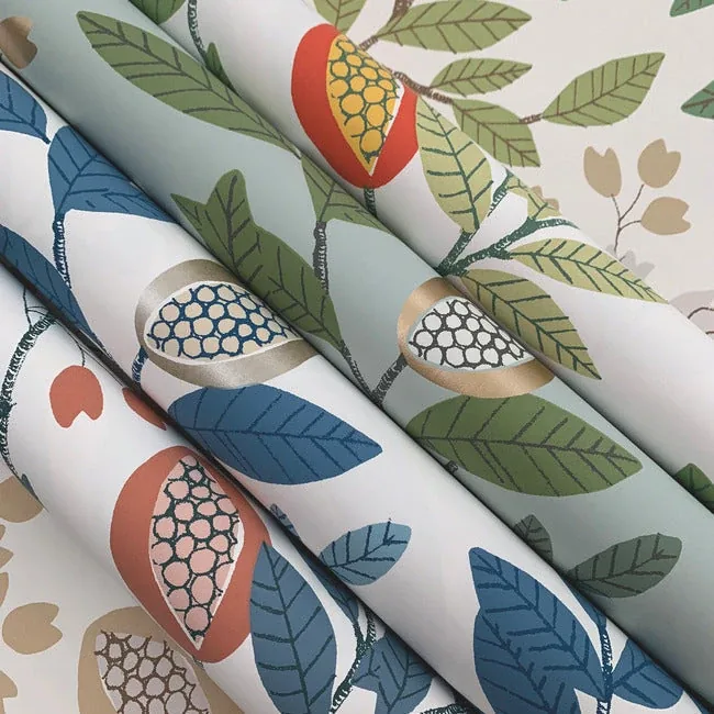 York Wallcoverings Eden Retreat Green & Gold Wallpaper - SKU MN1840