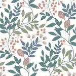 York Wallcoverings Eden Retreat Pink & Teal Wallpaper - SKU MN1843