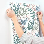 York Wallcoverings Eden Retreat Pink & Teal Wallpaper - SKU MN1843