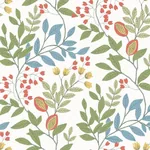 York Wallcoverings Eden Retreat White & Multi Wallpaper - SKU MN1841