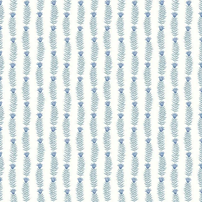 RP7341 | Eden White & Blue Wallpaper