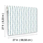 York Wallcoverings Eden White & Blue Wallpaper - SKU RP7341