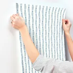 York Wallcoverings Eden White & Blue Wallpaper - SKU RP7341