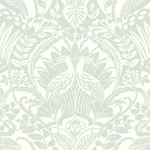 York Wallcoverings Egret Damask Green Wallpaper - SKU DM4998