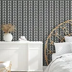 York Wallcoverings Elegant Birds Black & Gold Metallic Peel & Stick Wallpaper - SKU PSW1345RL