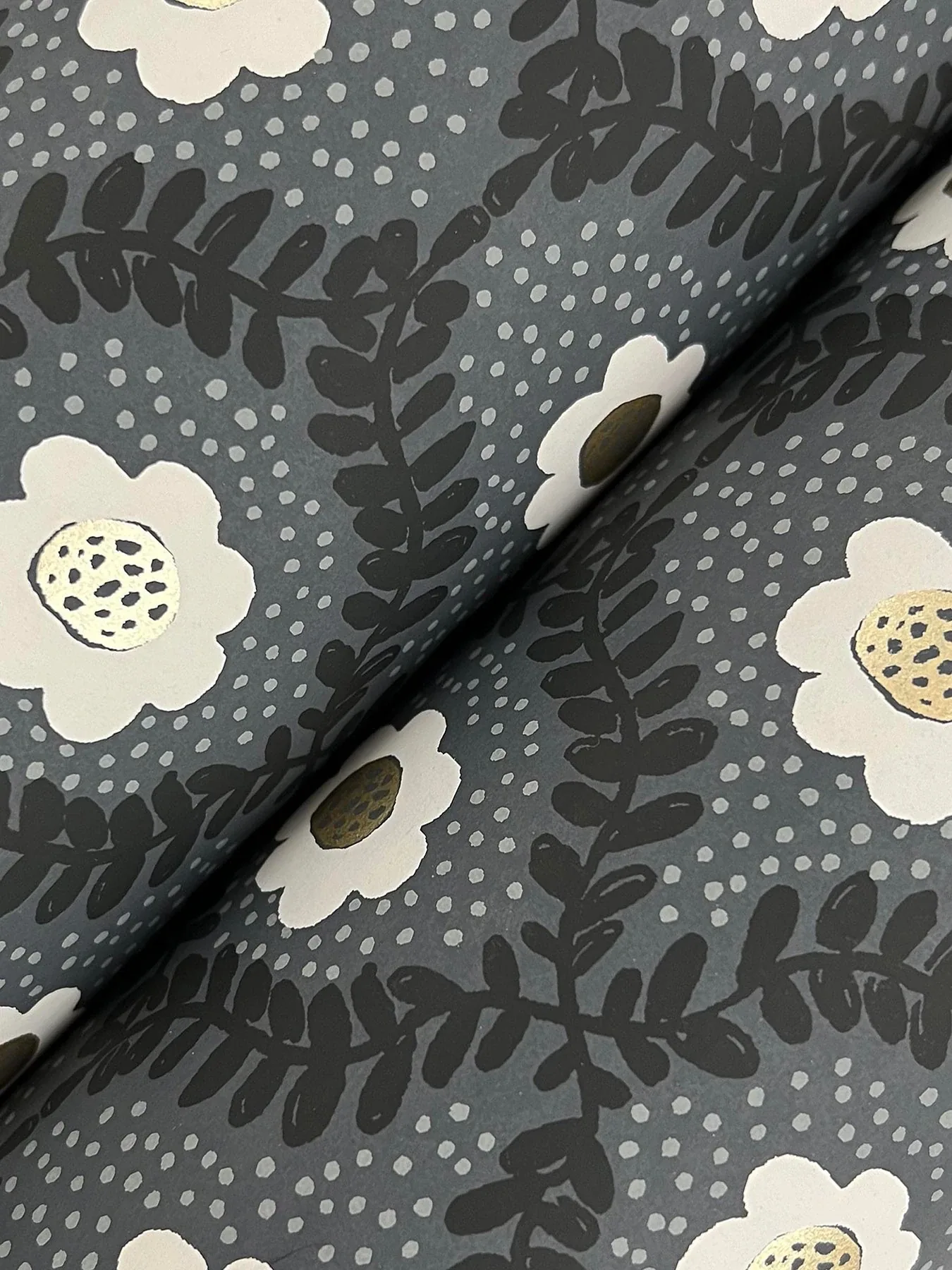 York Wallcoverings Emma Black Wallpaper - SKU RF7442