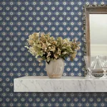York Wallcoverings Emma Navy Wallpaper - SKU RF7441