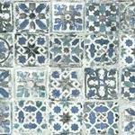 York Wallcoverings Encaustic Tile Blue Peel & Stick Wallpaper - SKU PSW1302RL
