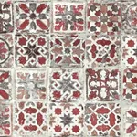 York Wallcoverings Encaustic Tile Red Peel & Stick Wallpaper - SKU PSW1300RL