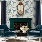 York Wallcoverings Enchanted Fern Blue Wallpaper - SKU GR5994