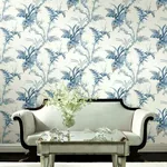 York Wallcoverings Enchanted Fern Blue Wallpaper - SKU GR5994