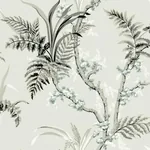 York Wallcoverings Enchanted Fern Grey & Beige Wallpaper - SKU GR5995