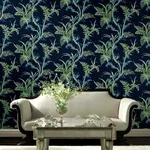 York Wallcoverings Enchanted Fern Navy & Green Wallpaper - SKU GR5996