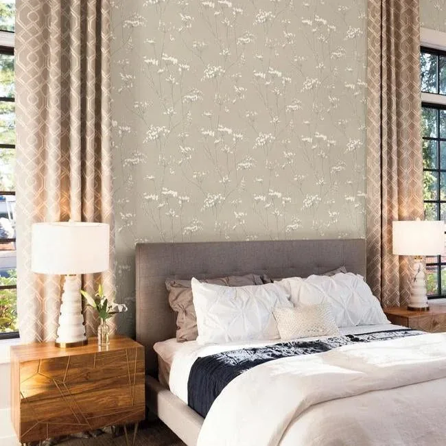 York Wallcoverings Enchanted Tan Wallpaper - SKU NA0599