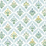 York Wallcoverings Estee Garden Blue Wallpaper - SKU RF7514