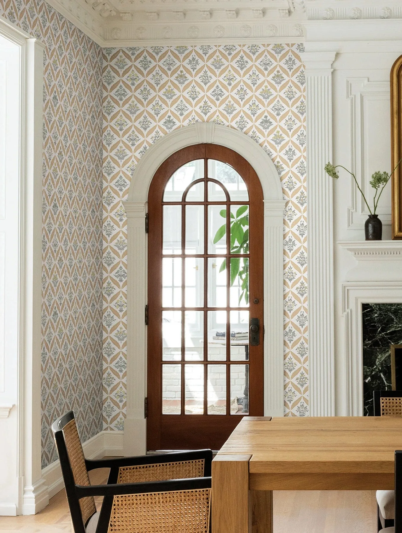 York Wallcoverings Estee Garden Gold Wallpaper - SKU RF7511